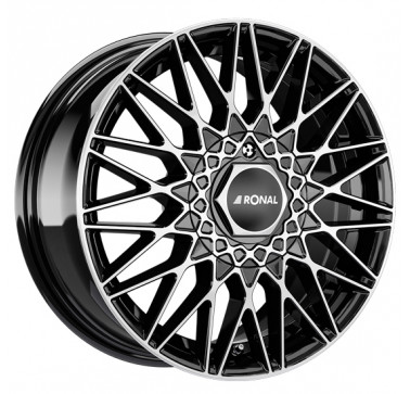 Ronal LSX W7 R16 PCD5x112 ET50 DIA76.1 jet black front diamond cut